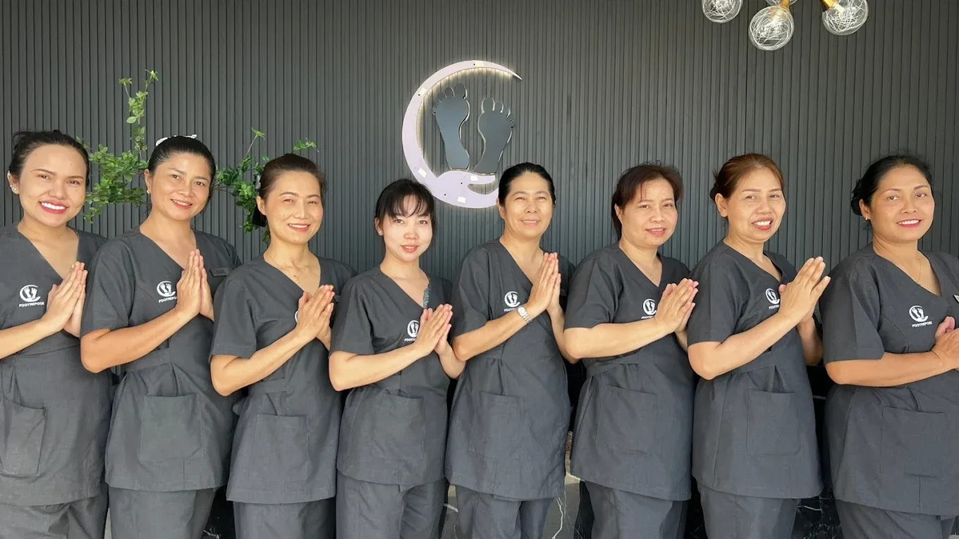 FootRepose spa staff — Clips corporate laundry client in Muscat